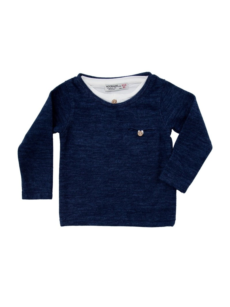 Boy\'s double blouse, navy blue NDZ7267 - Online store - Boutique